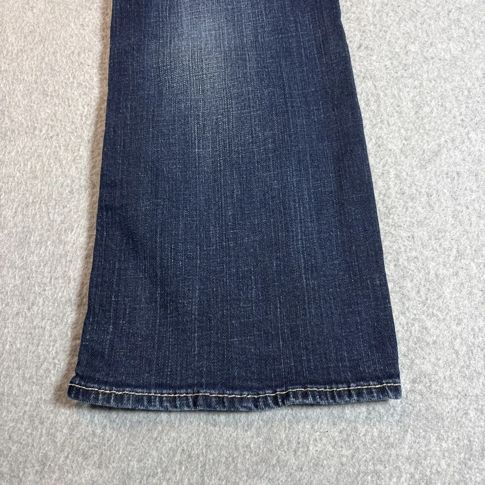 BKE Jake Boot Leg Jeans Blue Denim Straight Leg Dark Wash Stretch Mens 32s 32x29